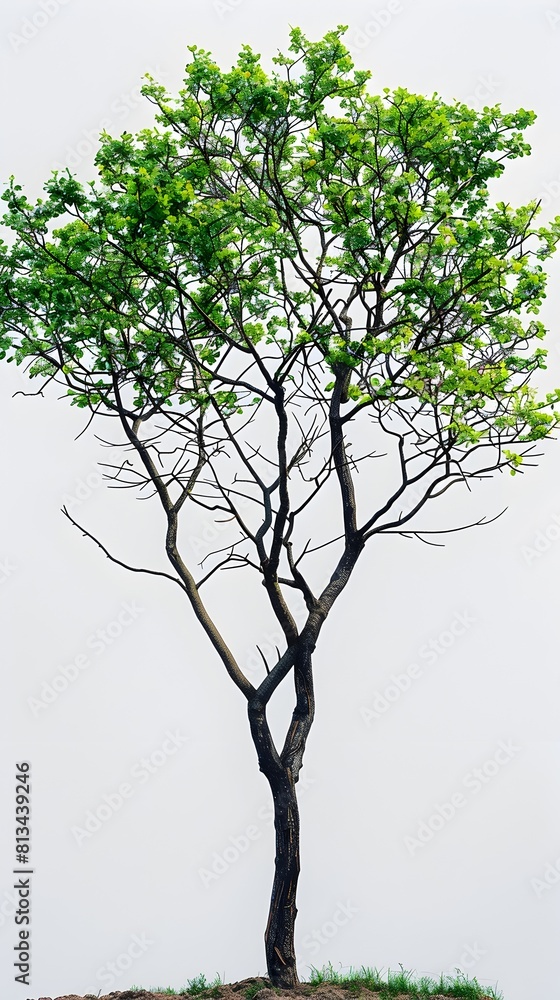 Fototapeta premium Lush Green Thriving Tree Isolated on Transparent Background