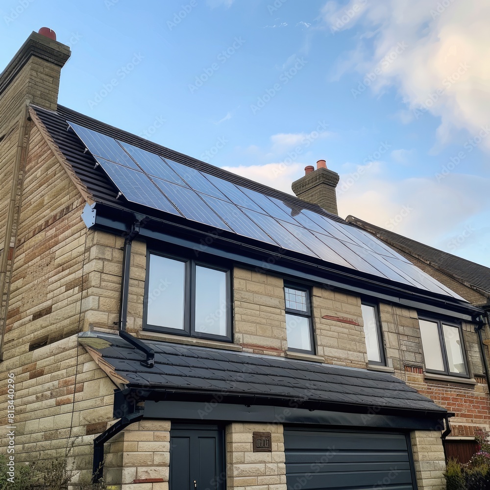 Sustainable Power Integration: Black Samsung Solar Panels on UK Terraced House Sustainable Power Integration: Black Samsung Solar Panels on UK Terraced House