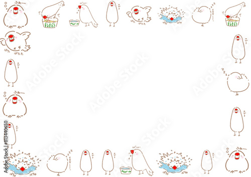 文鳥の日常のフレーム