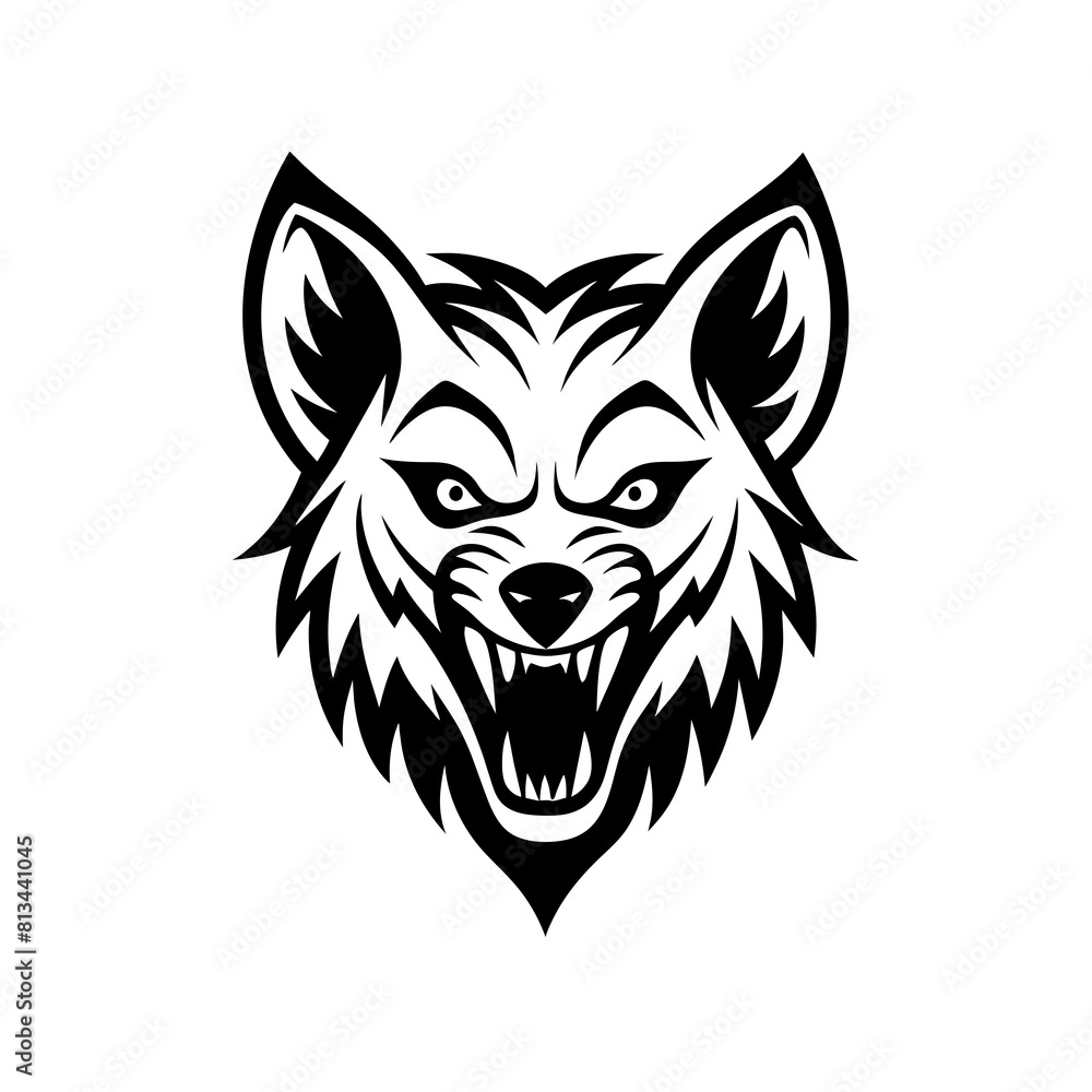 Fototapeta premium Wolf head vector illustration. This is an editable file. 