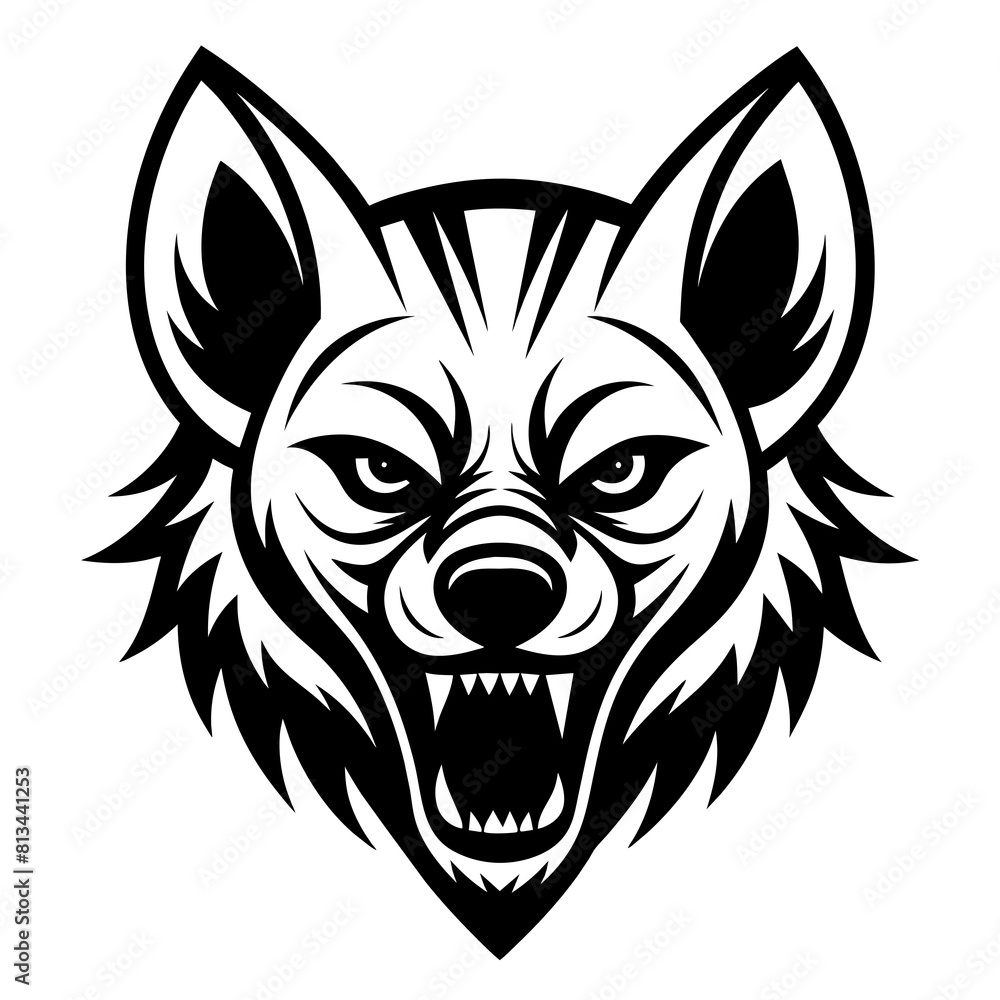Fototapeta premium Wolf head vector illustration. This is an editable file. 