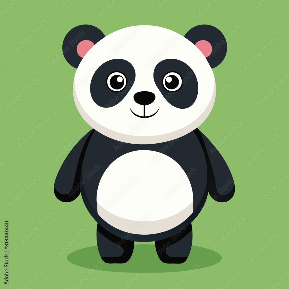 Naklejka premium Cute panda bear avatar, cartoon, illustration, vector art