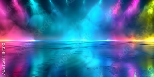 Discoinspired neon color blur with soft texture and abstract empty space. Concept Neon Colors  Blurred Background  Soft Textures  Abstract Space  Disco-inspired