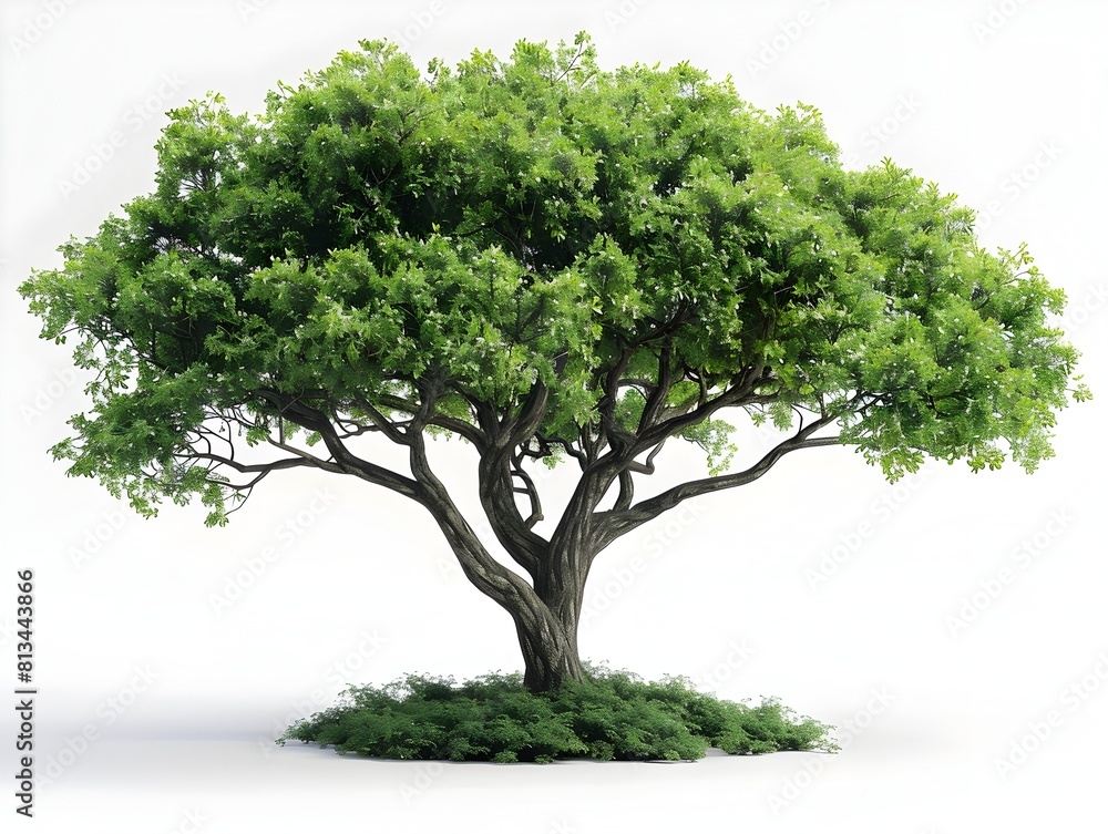 Vibrant Evergreen Tree in Serene Natural Landscape Vibrant Evergreen Tree in Serene Natural Landscape