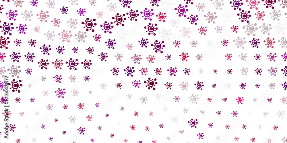 Light Purple vector template with flu signs.
