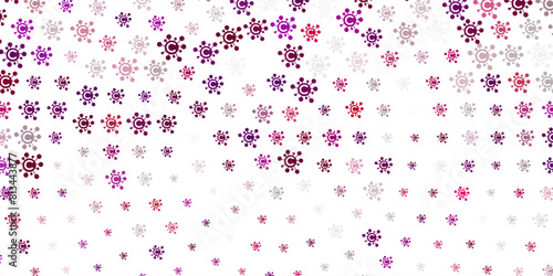 Light Purple vector template with flu signs.