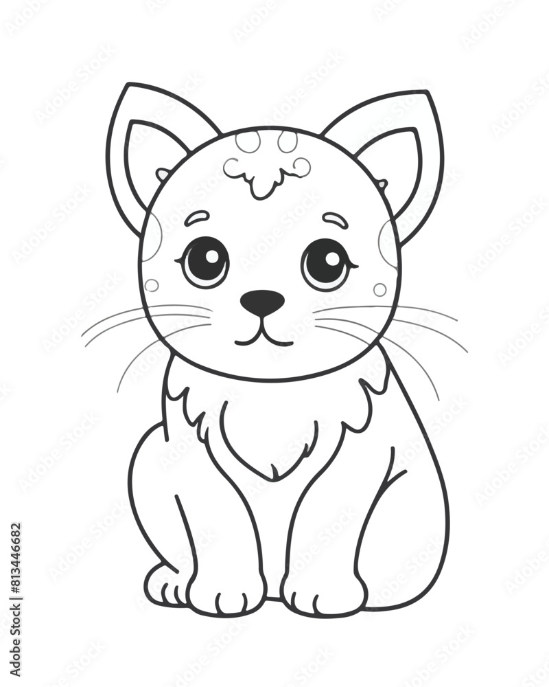 Obraz premium Animal Coloring Book Page For Kids