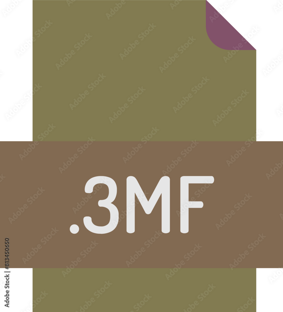 3MF File Icon Fill Crisp corners with doted lines 3MF File Icon Fill Crisp corners with doted lines