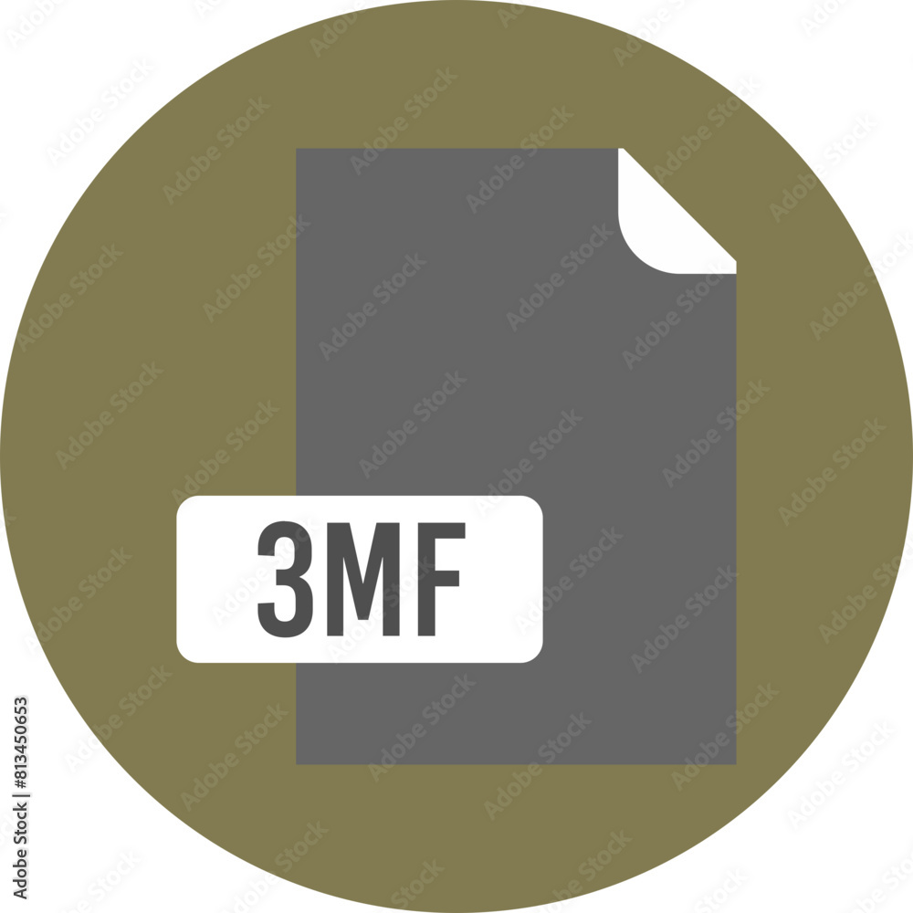 3MF file format icon rounded circle BG 3MF file format icon rounded circle BG