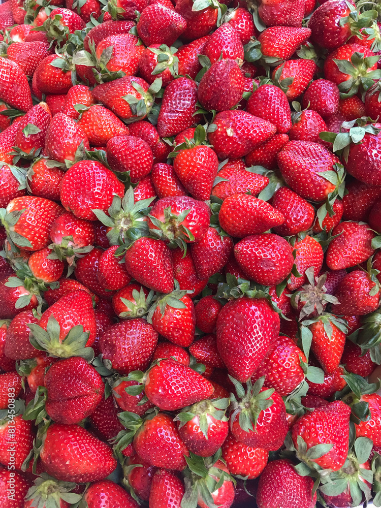 strawberries in a market strawberries in a market