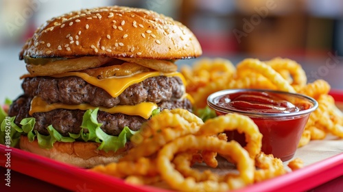 Double Cheeseburger with Curly Fries