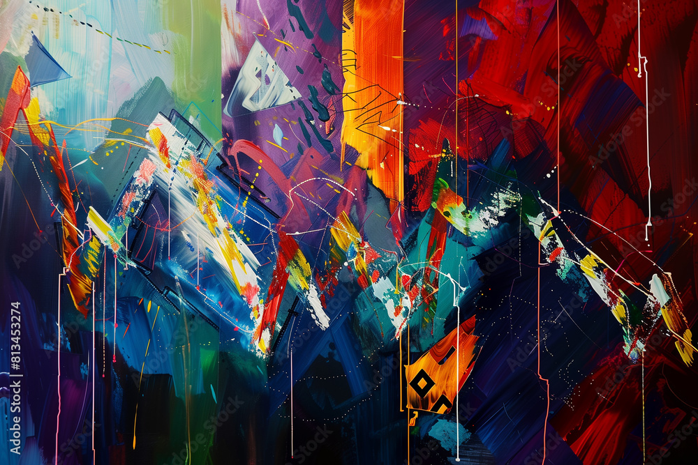 Fototapeta premium Dynamic Abstract Expression of Stock Exchange Energetics