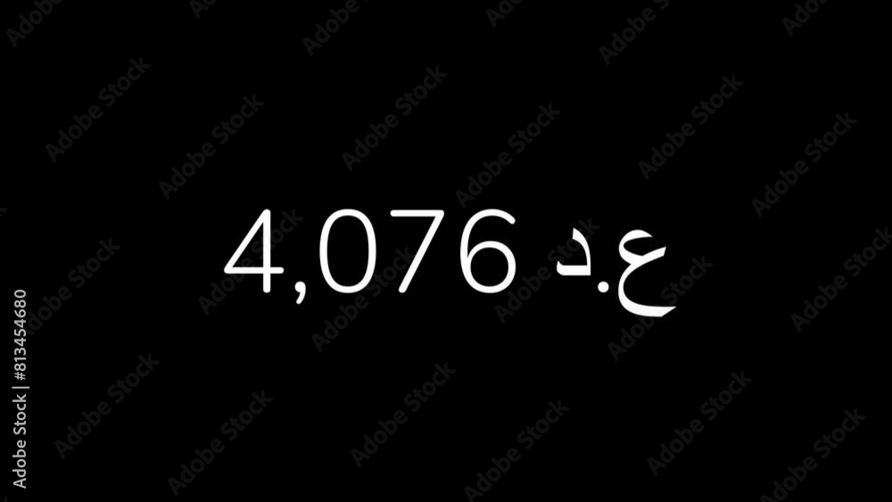 Iraqi Dinar Amount Counting from 0 to 1 Million in 60 Seconds Animation. HD Resolution Animation. Minimalist Style with Transparent Background. Alpha Channel Included.