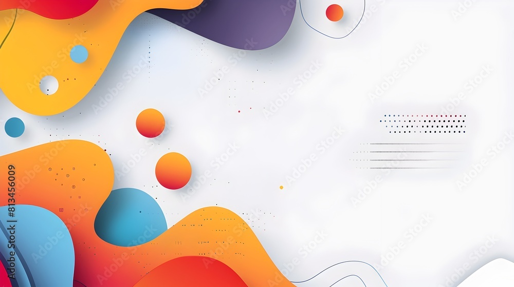 Vibrant and Geometric Abstract Template with Copyspace for Versatile Design Needs