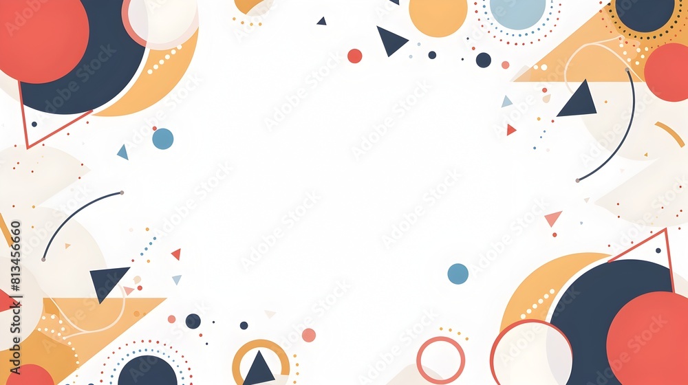 Serene Abstract Geometric Background with Minimalist Nested Circular and Triangular Patterns Emphasizing Top and Bottom Thirds Serene Abstract Geometric Background with Minimalist Nested Circular and Triangular Patterns Emphasizing Top and Bottom Thirds