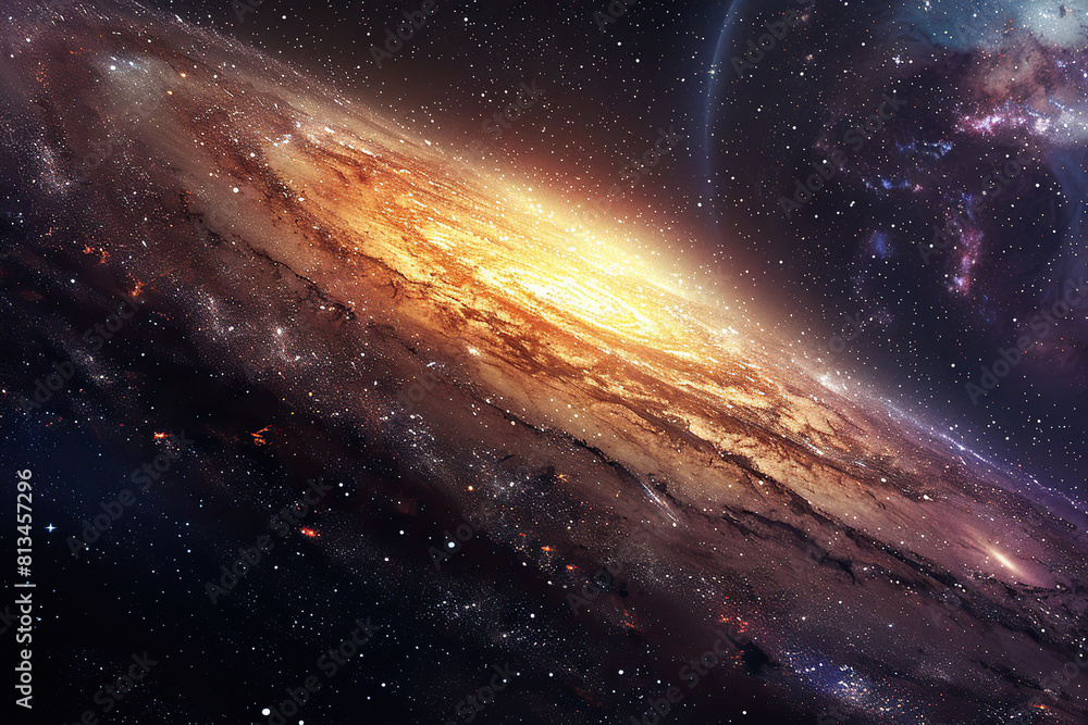 Generative ai on theme of parade of planets in solar system, bright stars glow in atmosphere Generative ai on theme of parade of planets in solar system, bright stars glow in atmosphere