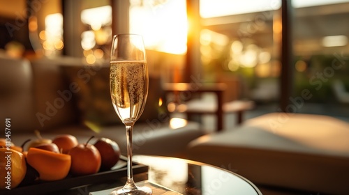 Champagne Glass at Sunset Lounge