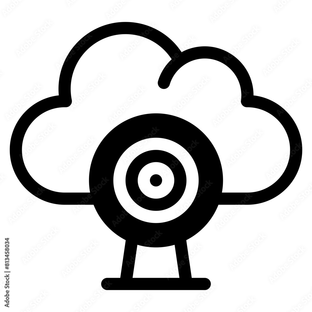 web cam, cloud, Cloud Service, networking, information technology Icon