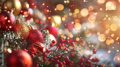 Lively Holiday Festivities  a lively holiday background filled with festive energy  featuring vibrant reds  greens  and golds