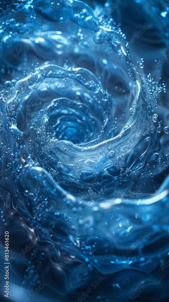 Abstract image with blue dynamic swirling lines. Abstract image with blue dynamic swirling lines.