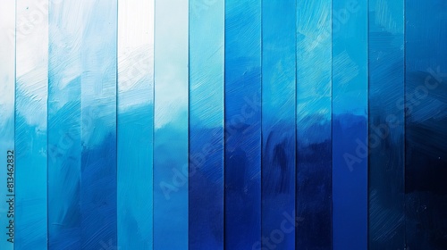 color palette with various shades of blue, ranging from deep navy to sky blue, allowing viewers to appreciate the subtle variations