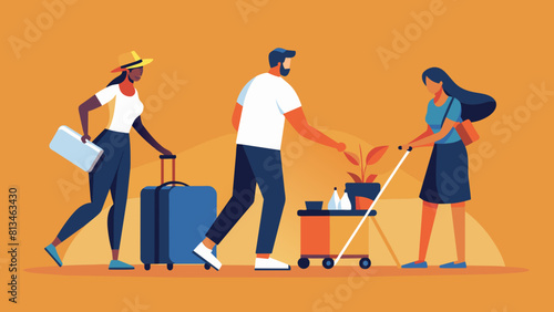 Busy Airport Terminal Scene with Diverse Travelers and Staff