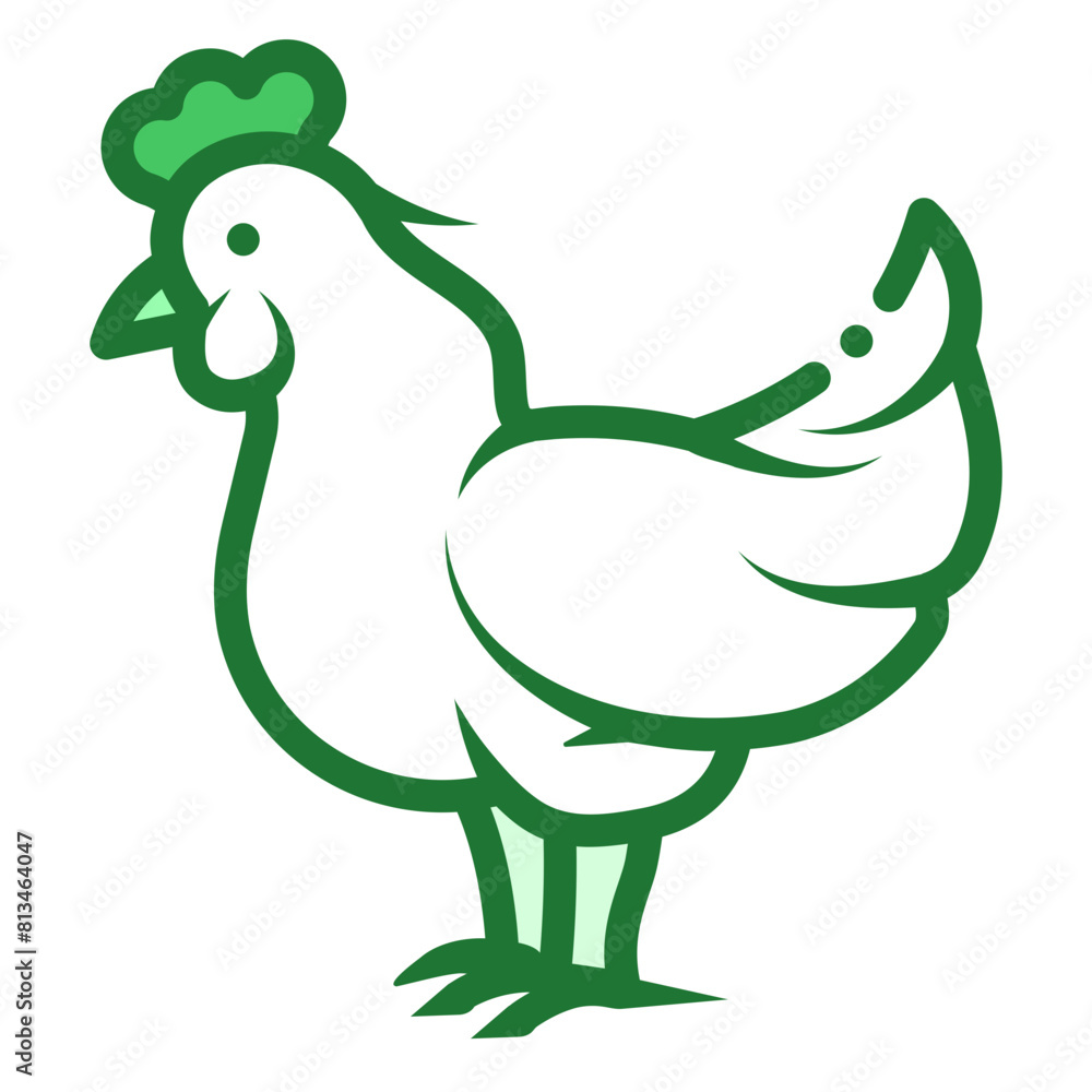 Naklejka premium chicken icon