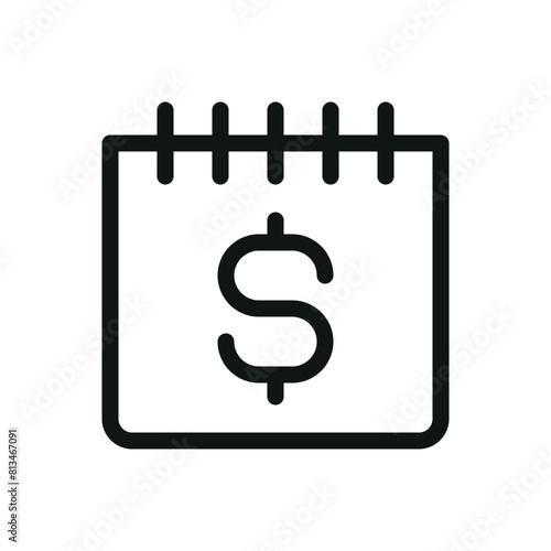 Dividend payment date isolated icon, pay day vector icon with editable stroke