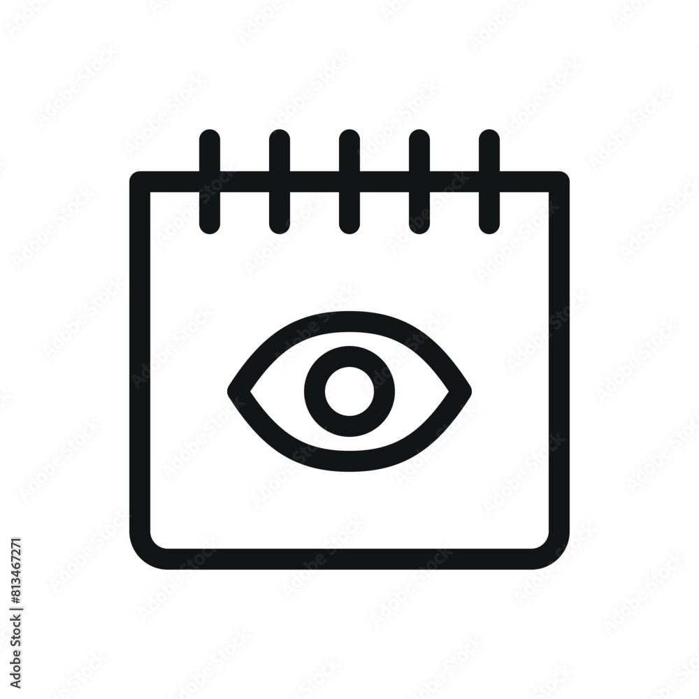 Calendar view isolated icon, date search vector icon with editable stroke Calendar view isolated icon, date search vector icon with editable stroke