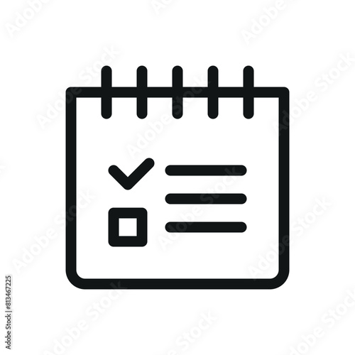 Work schedule isolated icon, calendar planning vector icon with editable stroke