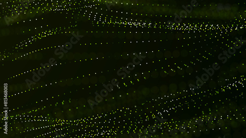 Sci-fi background. Digital wave with many particles. Big data visualization. Template for festive presentation. 3d