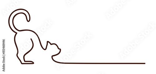The symbol of a stylized cat.