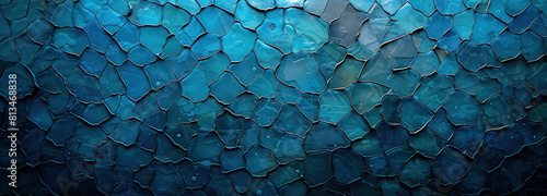 Shimmering azure mosaic - an artistic take on abstract textures for designers. Blue scales create a mesmerizing backdrop with an oceanic vibe