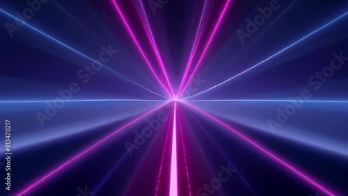 moving blue and purple neon lights disco background - 4K stock Video Animation