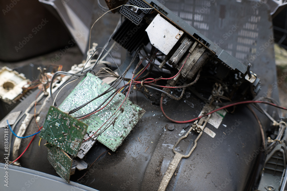 Obraz premium Recykling odpadów elektrycznych
