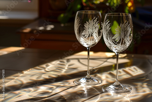 Elegant Glassware with Laser Engraved Designs for Sophisticated Decor