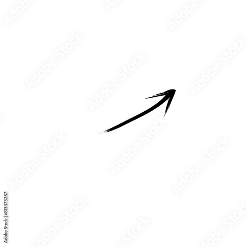 Hand drawn arrow icon on transparent background. grunge style arrow icon for your design