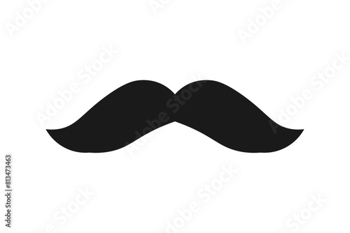Vector Hair mustaches icon on white background