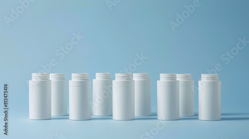 Alternative deodorant bottles arranged under studio lighting for advertising clarity, isolated against a clean background, focused shot
