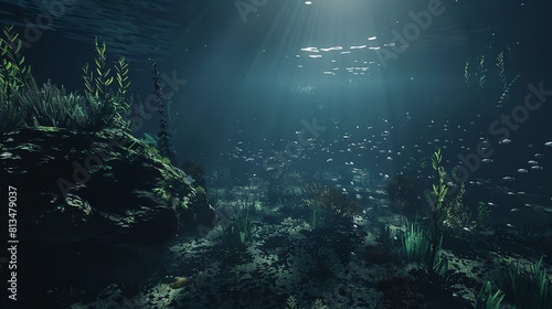 Serene Underwater Scene Cut Out in 8K Resolution  Realistic  