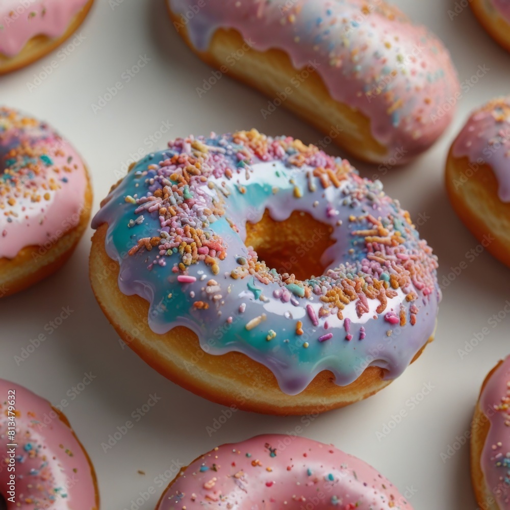 donuts on the background donuts on the background
