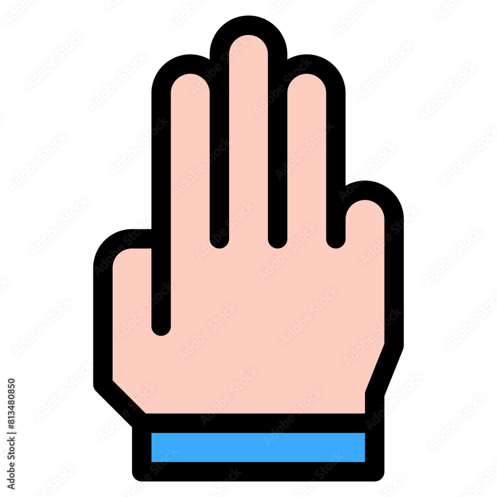 Vector Icon five, hand, hands and gestures, gestures, sign Vector Icon five, hand, hands and gestures, gestures, sign