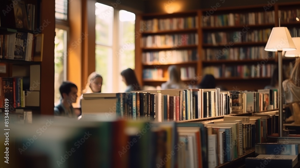 Close-up shot of a shelf of books in a library or secondhand bookstore. Rows of various folios, printed publications. Close-up shot of a shelf of books in a library or secondhand bookstore. Rows of various folios, printed publications.