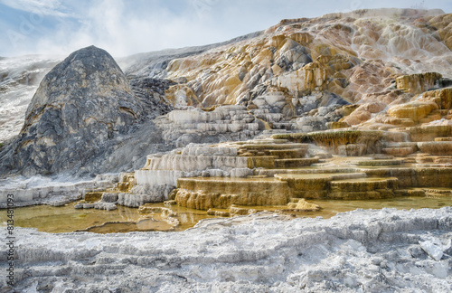 Mammoth Hot Springs at Yellowstone National Park photo