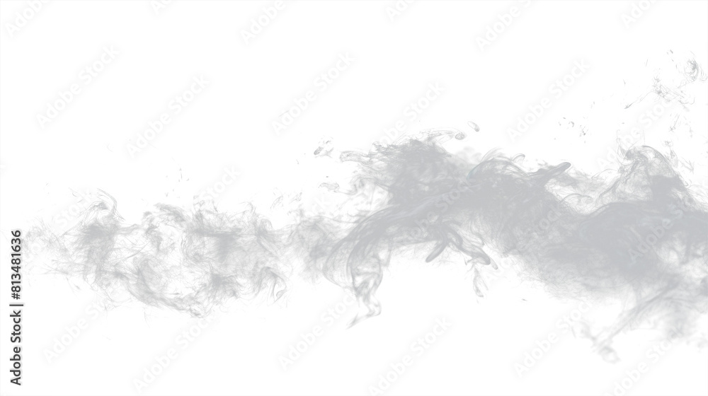 Ethereal White Smoke Swirling on transparent Background Ethereal White Smoke Swirling on transparent Background