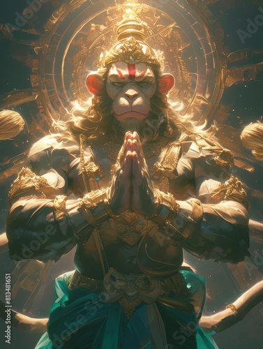 Hanuman, ape-like Hindu god
