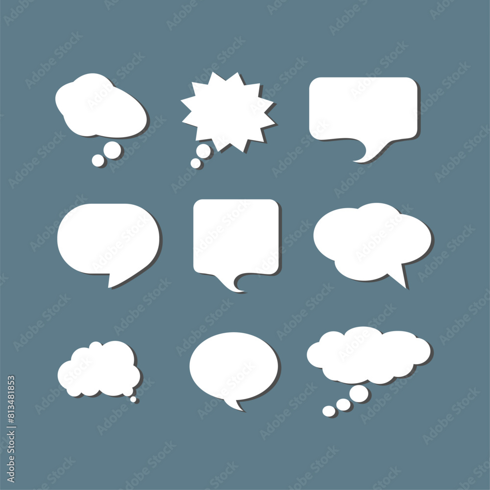 Cartoon Speech Balloons Space for Your Ideas Cartoon Speech Balloons Space for Your Ideas