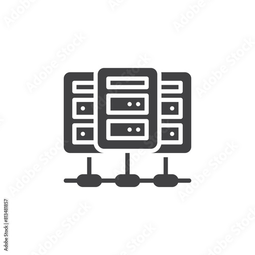Network redundancy vector icon