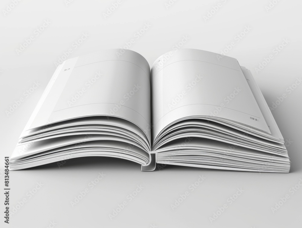 3D Model of Open Blank Magazines for Mockups and Presentations 3D Model of Open Blank Magazines for Mockups and Presentations