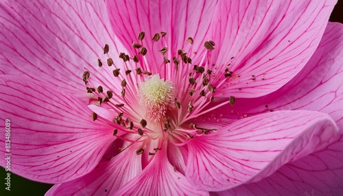 Close-Up pink flower with large pistils photo